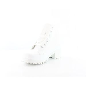 Superga White Platform Lug-Sole High-Top Sneakers